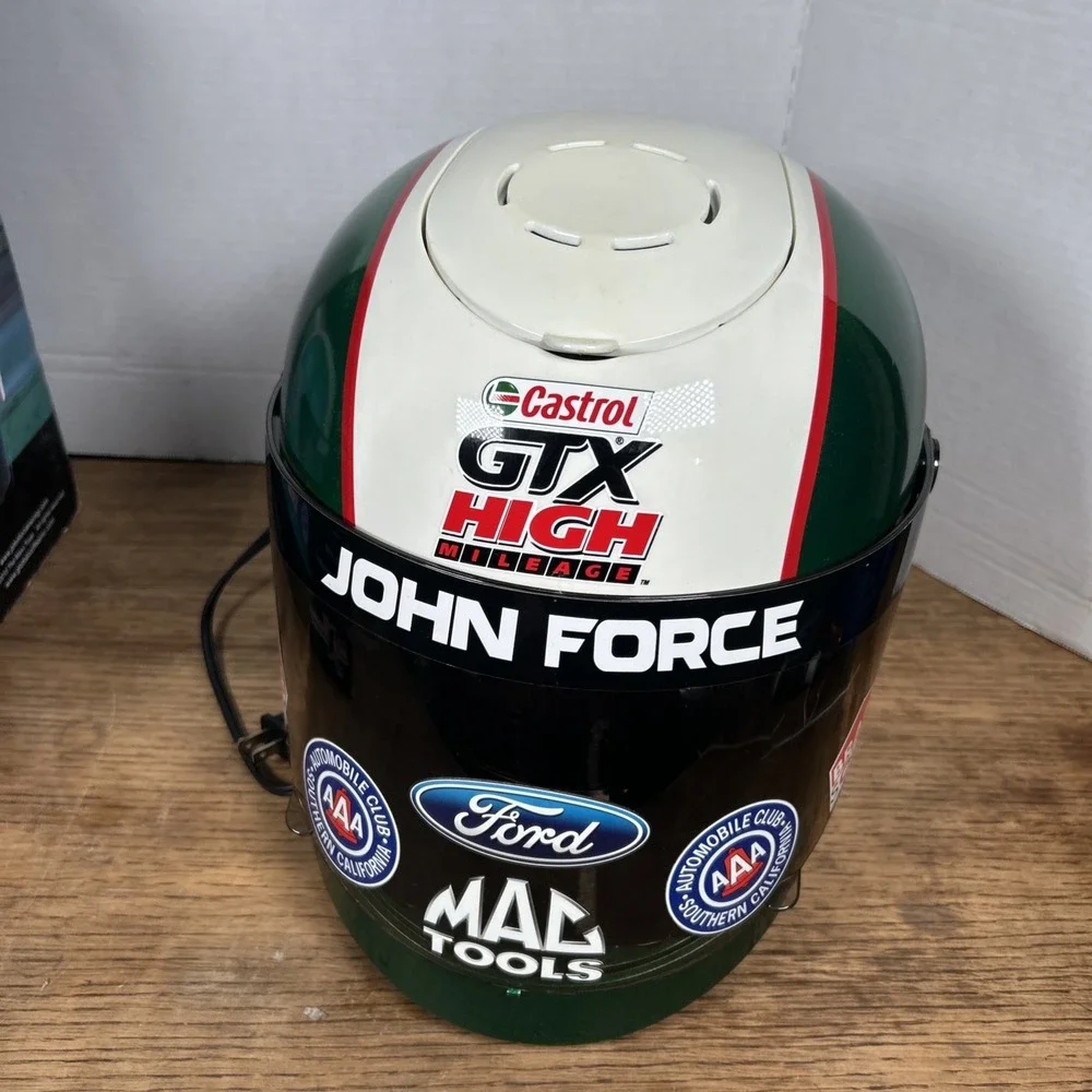 Collectible John Force Nhra Funny Car Race Station Helmet Coffee Maker
